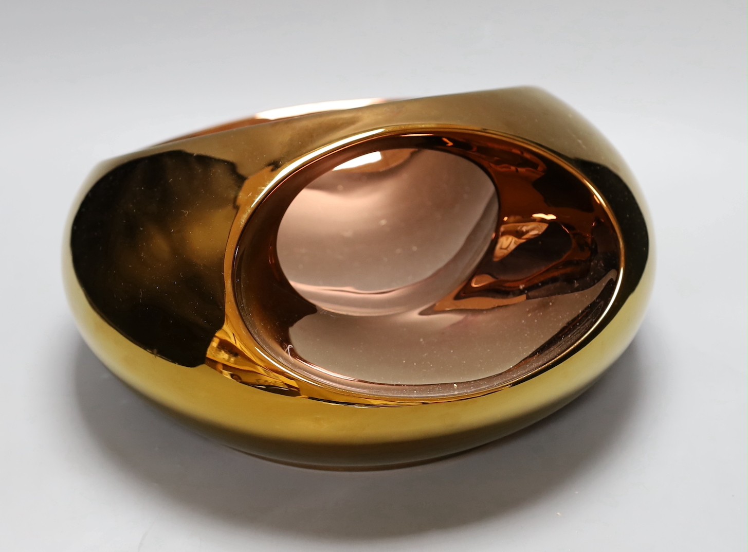 A Rosenthal Studio-Line lustre abstract bowl, boxed, 19 cms high